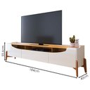 Ver imagem 2 de Rack Bancada Ambiene Studio com Painel para Tv Loft 1.8 Off White Nature - Imcal