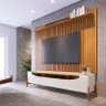 Rack Bancada Ambiene Studio com Painel para Tv Loft 1.8 Off White Nature - Imcal - 1