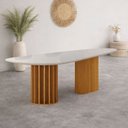 Ver imagem 1 de Mesa de Jantar Orgânica com Vidro 2 Torres 2x1 Arbo Design