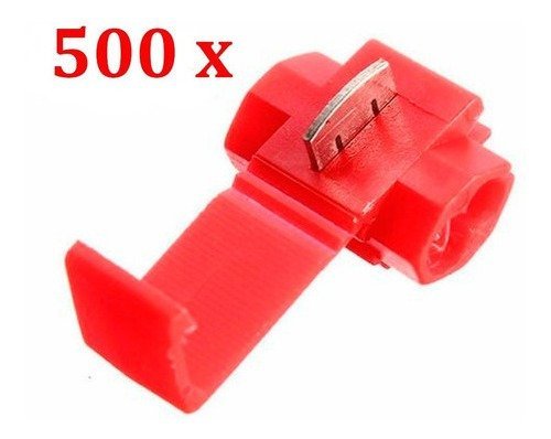 500 X Conector Derivação Emenda Fios Vermelho 0,5 a 1,5mm