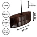 Ver imagem 4 de Luminária Pendente Zepelim Modelo Ripado -:Preta