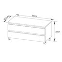 Ver imagem 7 de Conjunto de Banheiro Balcão C/ Rodizios Bn3603 S/ Cuba 80cm e Armário C/ Espelho Bn3614 Amêndoa