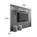 Ver imagem 2 de Painel Supremo 230cm para Tv até 85 Polegadas Patrimar Cor Cinamomo