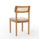 Ver imagem 3 de Kit 2 Cadeiras Lua de Madeira Maciça Nobre com Encosto em Tela - Facinatta Mel