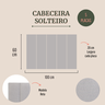 Cabeceira Solteiro 100x60 Cama Box Modulada Reta - 2