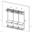 Ver imagem 2 de Guarda Roupa Closet Aramado Modulado Gaveta MDF 1,90m PT