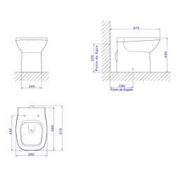 Bacia Convencional Deca Flex Branco Cod: P.38.17 - 3
