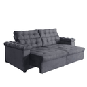 Ver imagem 1 de Sofá New Austrália 2 metros Retratil e Reclinavel Suede Cinza – Sofá na Web