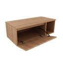 Ver imagem 3 de Balcão Gabinete Suspenso Armário Sem Cuba 80 cm 1 Porta 1 Nicho Lateral Para Banheiro Marrom