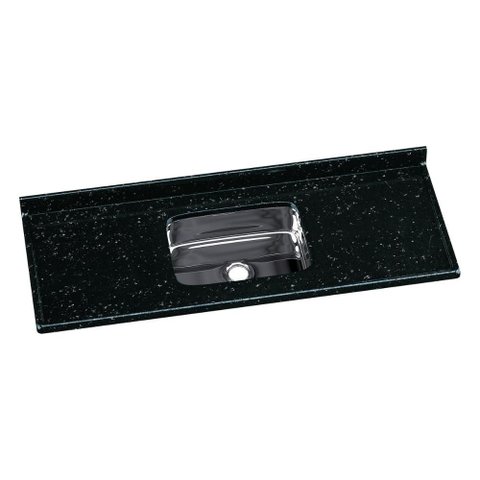 Pia de Cozinha Mármore Sintético 140x55cm com Cuba Aço Inox Multimóveis CR20473 