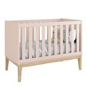 Ver imagem 3 de Quarto de Bebê Berço + Cômoda + Guarda Roupa Rosa Classic Pés em Madeira Natural