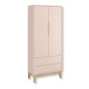 Ver imagem 5 de Quarto de Bebê Berço + Cômoda + Guarda Roupa Rosa Classic Pés em Madeira Natural