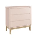 Ver imagem 4 de Quarto de Bebê Berço + Cômoda + Guarda Roupa Rosa Classic Pés em Madeira Natural