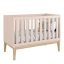 Ver imagem 3 de Quarto de Bebê Berço + Cômoda + Guarda Roupa Rosa Classic Pés em Madeira Natural