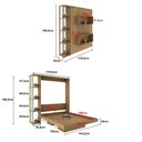 Ver imagem 2 de Cama Articulada Casal com 4 Prateleiras e 2 Nichos Cm8014 Amêndoa Tecnomobili
