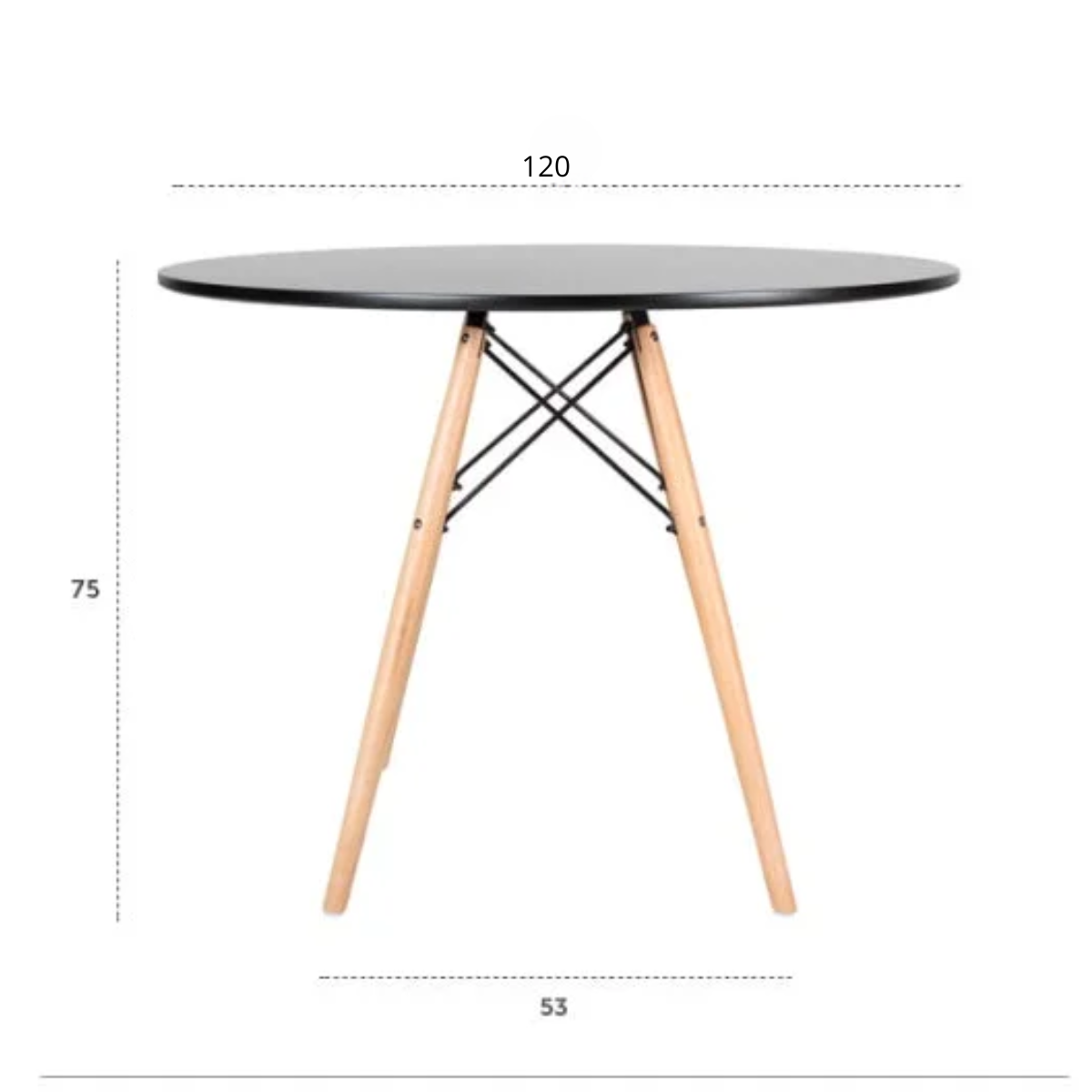 Mesa Redonda 120cm 06 Lugares Cadeiras Leda Wood Estofadas - 10