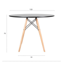 Ver imagem 5 de Conjunto de Mesa Jantar Cozinha Sala Redonda120cm Eiffel com 06 Cadeiras Leda Wood Estofadas