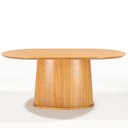 Ver imagem 2 de Mesa de Jantar 6 Lugares Orgânica Valência 180x100 Cm M04 Mel - Lyam Decor