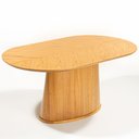 Ver imagem 1 de Mesa de Jantar 6 Lugares Orgânica Valência 180x100 Cm M04 Mel - Lyam Decor
