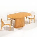Ver imagem 3 de Mesa de Jantar 6 Lugares Orgânica Valência 180x100 Cm M04 Mel - Lyam Decor