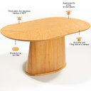 Ver imagem 4 de Mesa de Jantar 6 Lugares Orgânica Valência 180x100 Cm M04 Mel - Lyam Decor