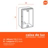 Caixa de Luz Retangular Fortlev Reforçada - 3