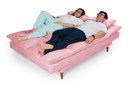 Ver imagem 5 de Sofá Cama Casal 3 Lugares Andorra Suede Rosa 200 Império Estofados