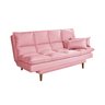 Sofá Cama Casal 3 Lugares Andorra Suede Rosa 200 Império Estofados - 2