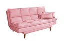 Ver imagem 2 de Sofá Cama Casal 3 Lugares Andorra Suede Rosa 200 Império Estofados