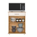 Ver imagem 3 de Balcão Duplo 02 Portas 01 Gaveta Isis Freijó Off White Nicioli