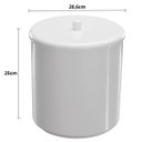 Ver imagem 3 de Assento Vaso Sanitário Almofadado Slim Branco + Lixeira Branca 6l Redondo com Tampa