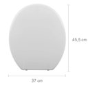 Ver imagem 2 de Assento Vaso Sanitário Almofadado Slim Branco + Lixeira Branca 6l Redondo com Tampa