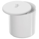 Ver imagem 5 de Assento Vaso Sanitário Almofadado Slim Branco + Lixeira Branca 6l Redondo com Tampa