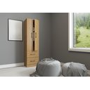 Ver imagem 1 de Guarda Roupa 2 Portas 2 Gavetas Dakota Mdp 47x172x35,5cm Carvalho 8012
