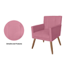 Kit 2 Poltronas Estofadas Para Salão de Beleza Luiza Suede Rosa Barbie - DL Decor - 3
