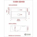 Ver mais imagens de Kit Cuba Q45 com Torneira C50 e Válvula 1 Pol. Abs e Sifão Pvc e Flexível Compace