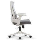 Ver imagem 3 de Cadeira Escritório Giratória Nr-17 Diretor Blm768d Blume Branco Tela Mesh Cinza Base Rodizio Nylon