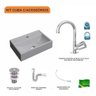 Kit Cuba Q45 com Torneira C50 e Válvula 1 Pol. Abs e Sifão Pvc e Flexível Compace - 3