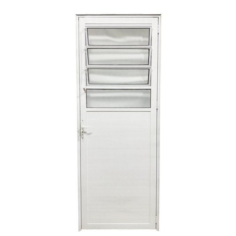 Porta Basculante Alumínio Branco Linha Veneza:Direita/ 210 x 90