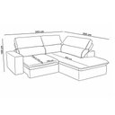Ver imagem 2 de Sofá 3 Lugares Retrátil Reclinável Chaise Direito 243cm Solin F04 Veludo Amêndoa - Lyam Decor