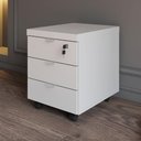 Ver imagem 3 de Gaveteiro Móvel F5 Office Moderno 3 Gavetas MDP com Chave Cinza