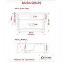 Ver imagem 6 de Kit Cuba Q45 com Torneira C50 e Válvula 1 Pol. Abs Compace