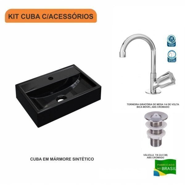 Kit Cuba Q45 com Torneira C50 e Válvula 1 Pol. Abs Compace - 3