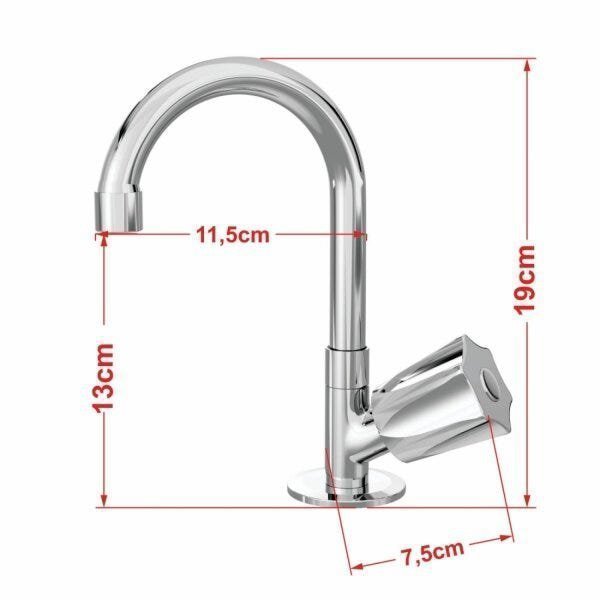 Kit Cuba Q45 com Torneira C50 e Válvula 1 Pol. ABS Compace - 7