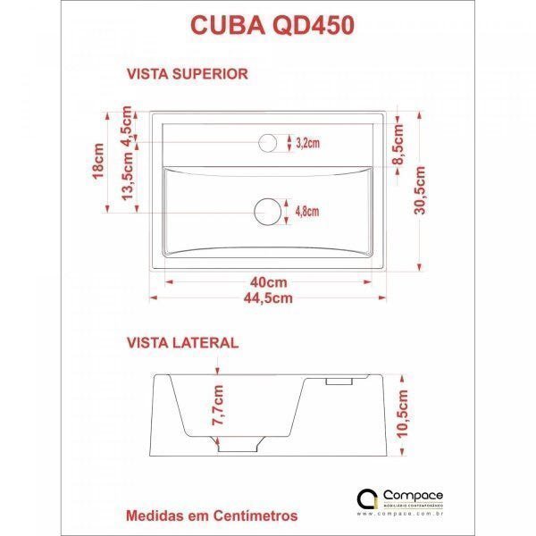 Kit Cuba Q45 com Torneira C50 e Válvula 1 Pol. Abs Compace - 6