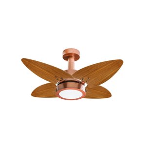 Ventilador de Teto Aspen LED Venti-delta 3000k Cobre 4Pás Freijó 110V+Controle