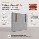 Ver imagem 3 de Cabeceira para Cama Box Casal Padrão Alícia 140cm Linho Cinza - Desk Design