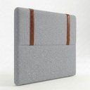 Ver imagem 2 de Cabeceira para Cama Box Casal Padrão Alícia 140cm Linho Cinza - Desk Design