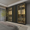 Ver imagem 7 de Guarda-Roupas Casal 6 Portas com 4 Portas Reflecta com Pés com LED Absolut New 100% MDF