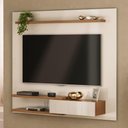 Ver imagem 1 de Painel para TV 55 Monza 135cm em MDF-MDP Cinamomo-Off White Artely